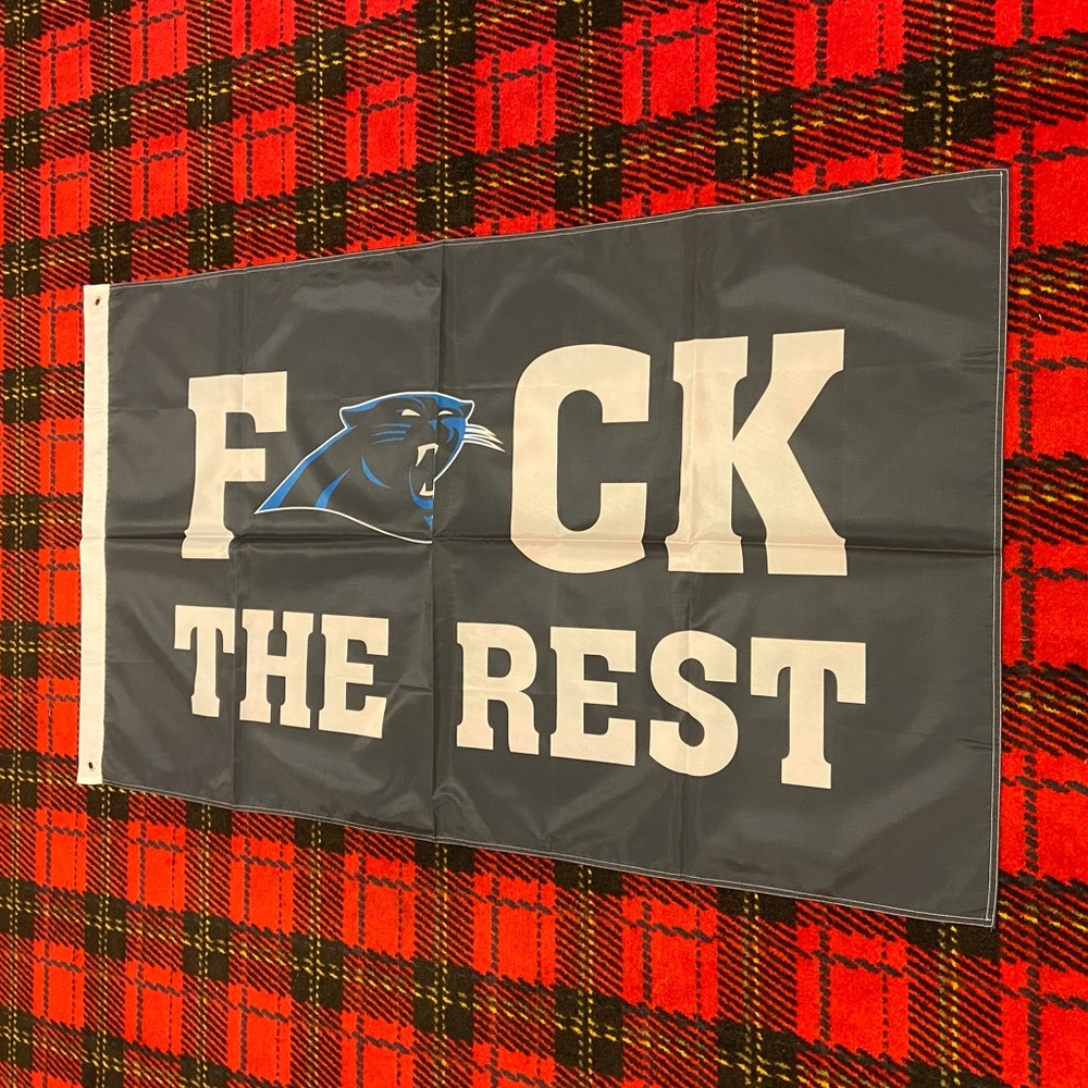 Brand new Carolina Panthers banner flag